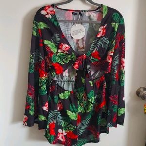 NWT! Topsham tie front romper